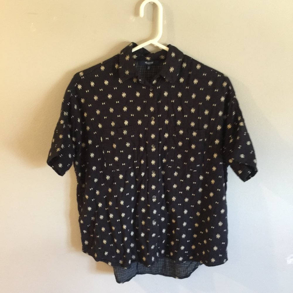 Madewell Aztec Pattern Loose Button-Up - image 1